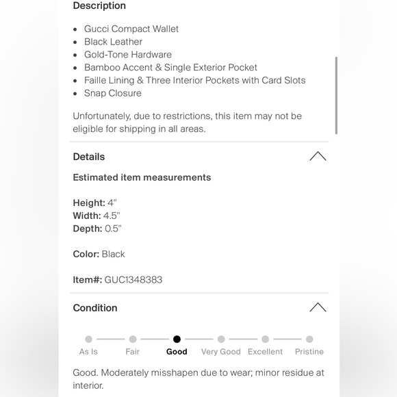 Gucci Compact Bamboo Accent Wallet - Picture 2 of 10